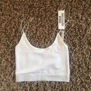 NWT urban white cropped tank size medium.